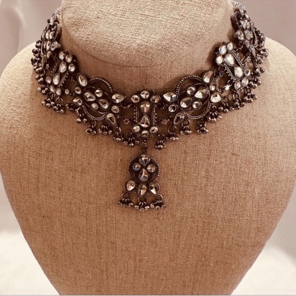 Kundan Silver Necklace - Picture 9 of 9